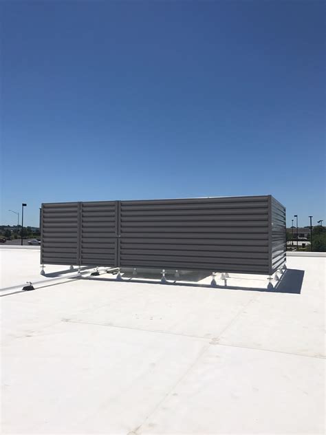 corrugated metal roof equipment enclosure|Equipment Screens .